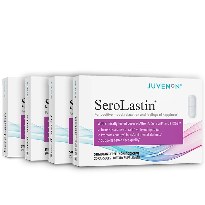 Four boxes of Juvenon serolastin supplement for increased calm